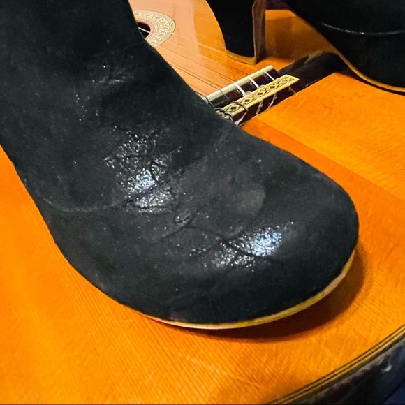 SALE!!! 🦇Fabulous Irregular Choice Retro Zip Moire Patterned Ankle Boots! - Picture 6 of 15